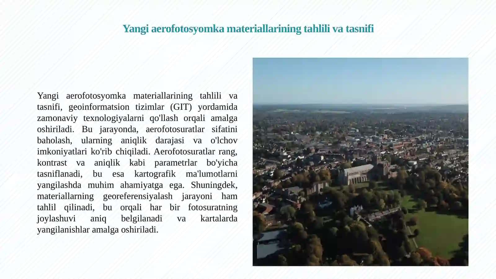 Yangi aerofotosyomka materiallaridan foydalanib kartalarni yangilash metodikasi 2