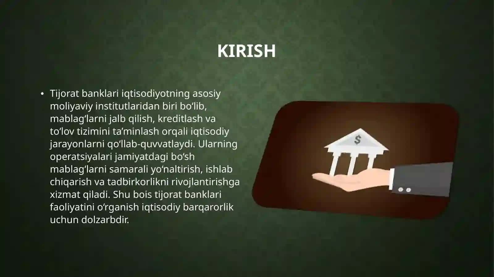 Tijorat banklarining operatsiyalari slide 2