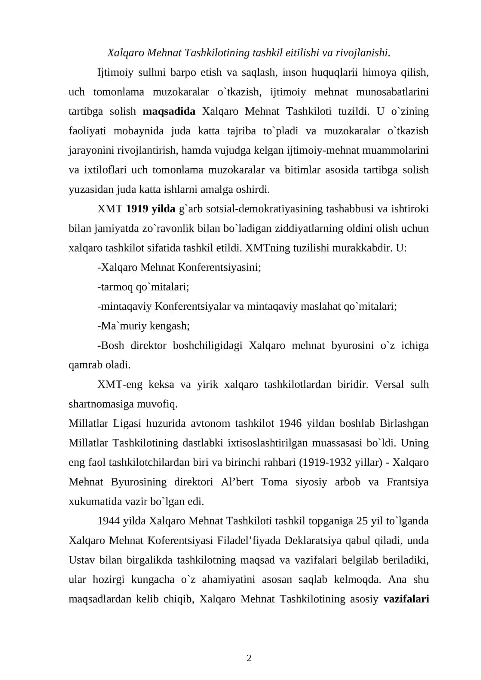 Xalqaro Mehnat Tashkiloti 2