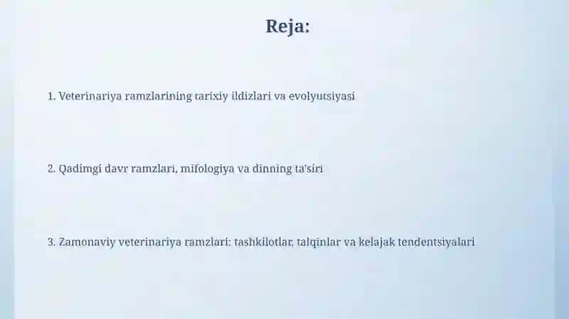 Veterinariya ramzlarining kelibchiqishi 2