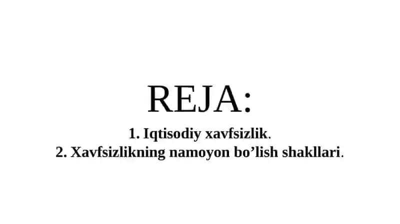 Iqtisodiy xavfsizlik 2