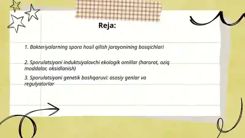 Bakteriyalarning spora hosil qilishva harakatini o‘rganish 2