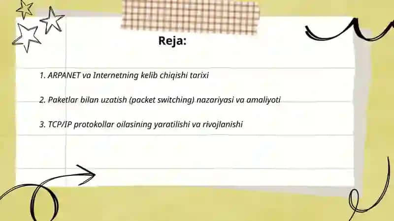 Internet tarmog‘ining shakllanish tarixi va nazariy tamoyillari 2