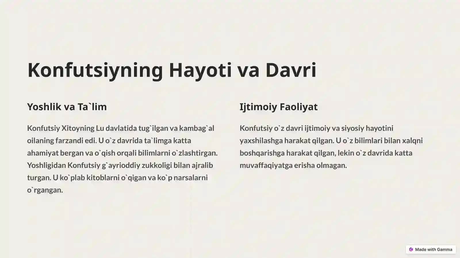 Konfutsiy Ta`limoti: Donolik va Harakat 2