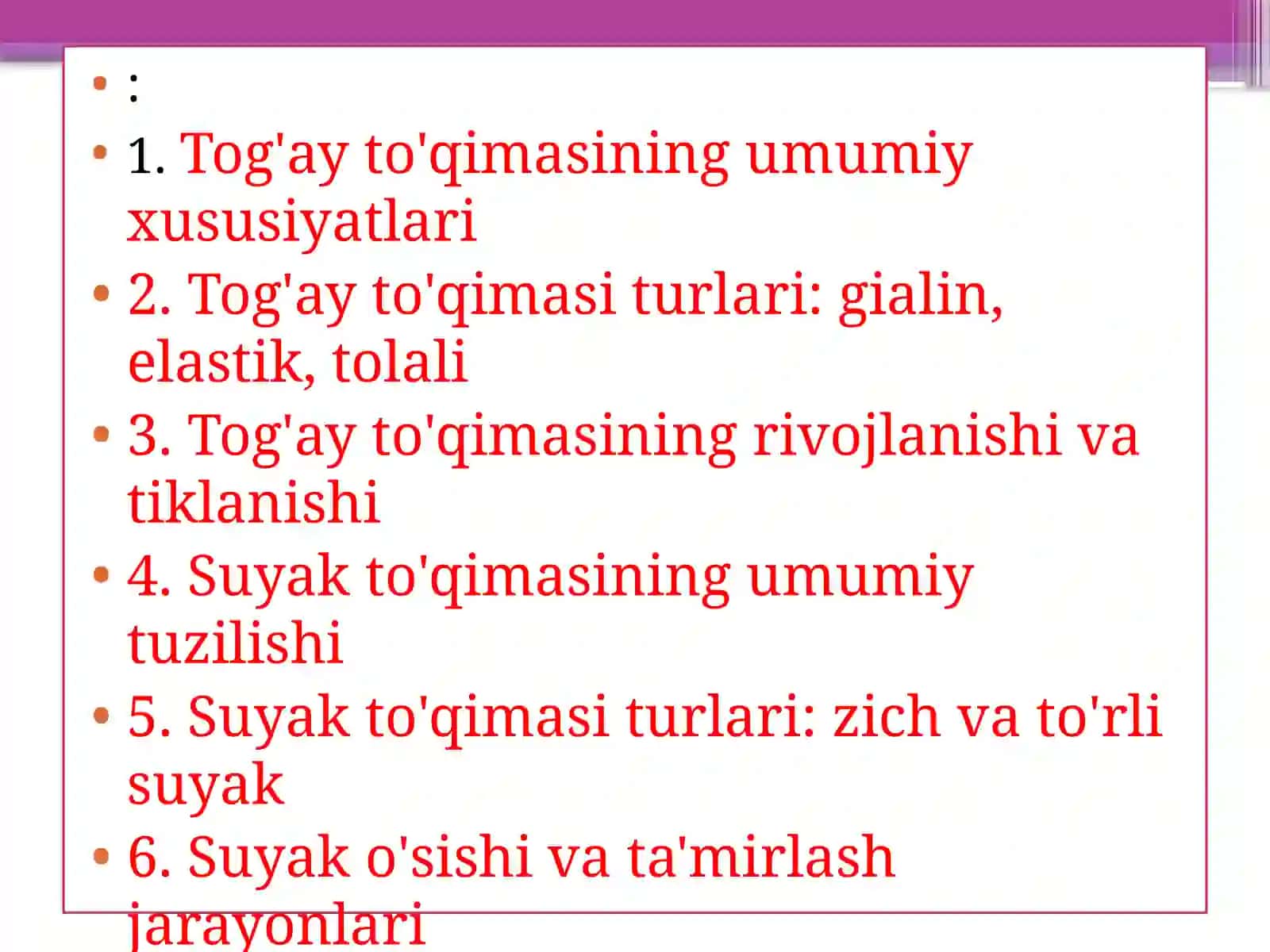 Gistalogiya, Sitologiya va Embranalogiya 2