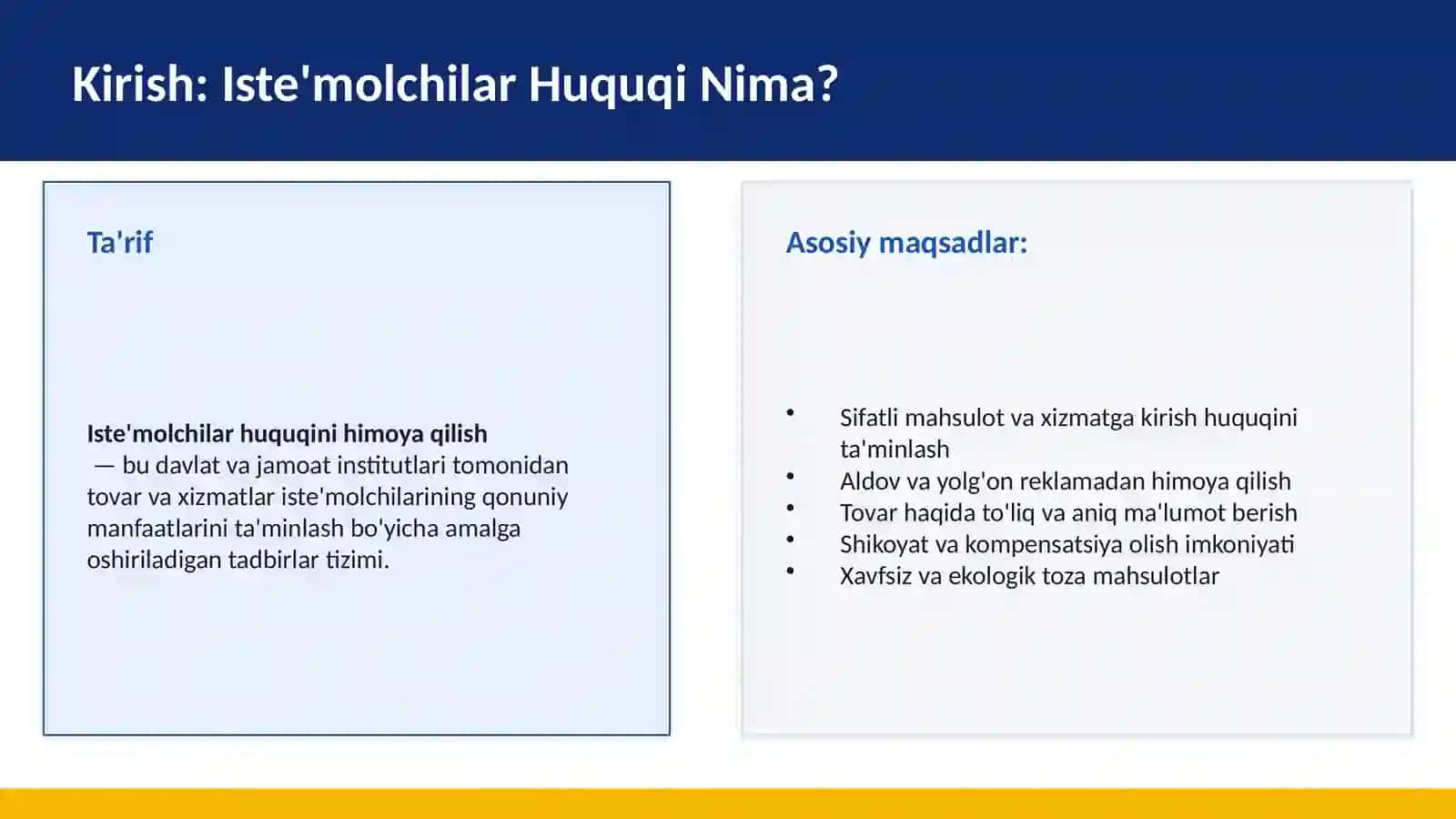 Iste'molchilar Huquqini Himoya Qilish 2