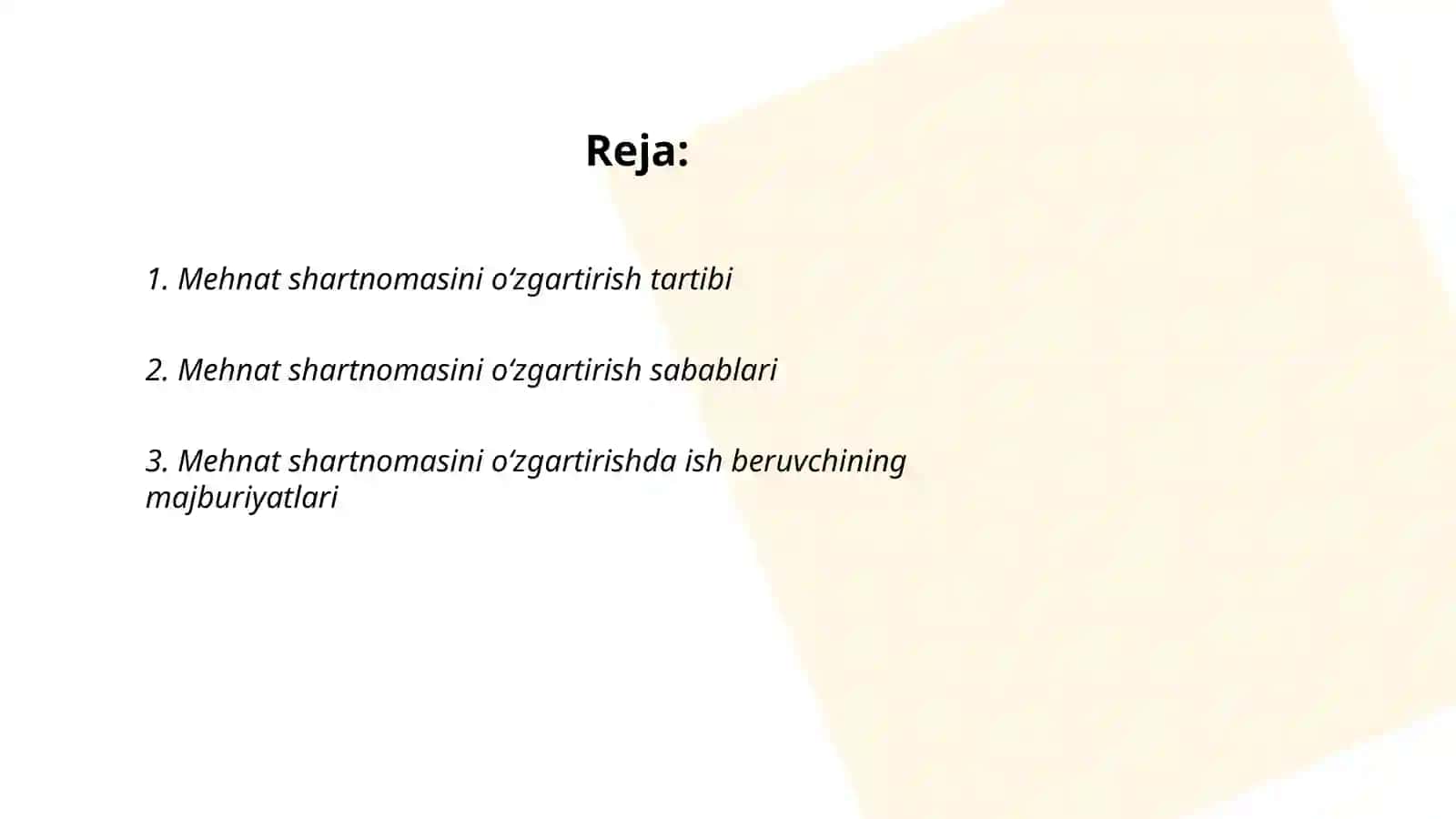 Mehnat shartnomasini o‘zgartirish 2