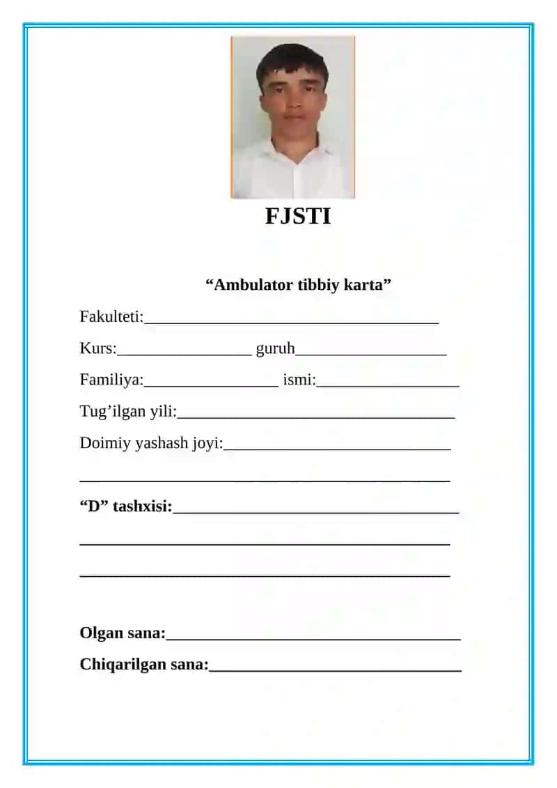 Ambulator tibbiy karta 2