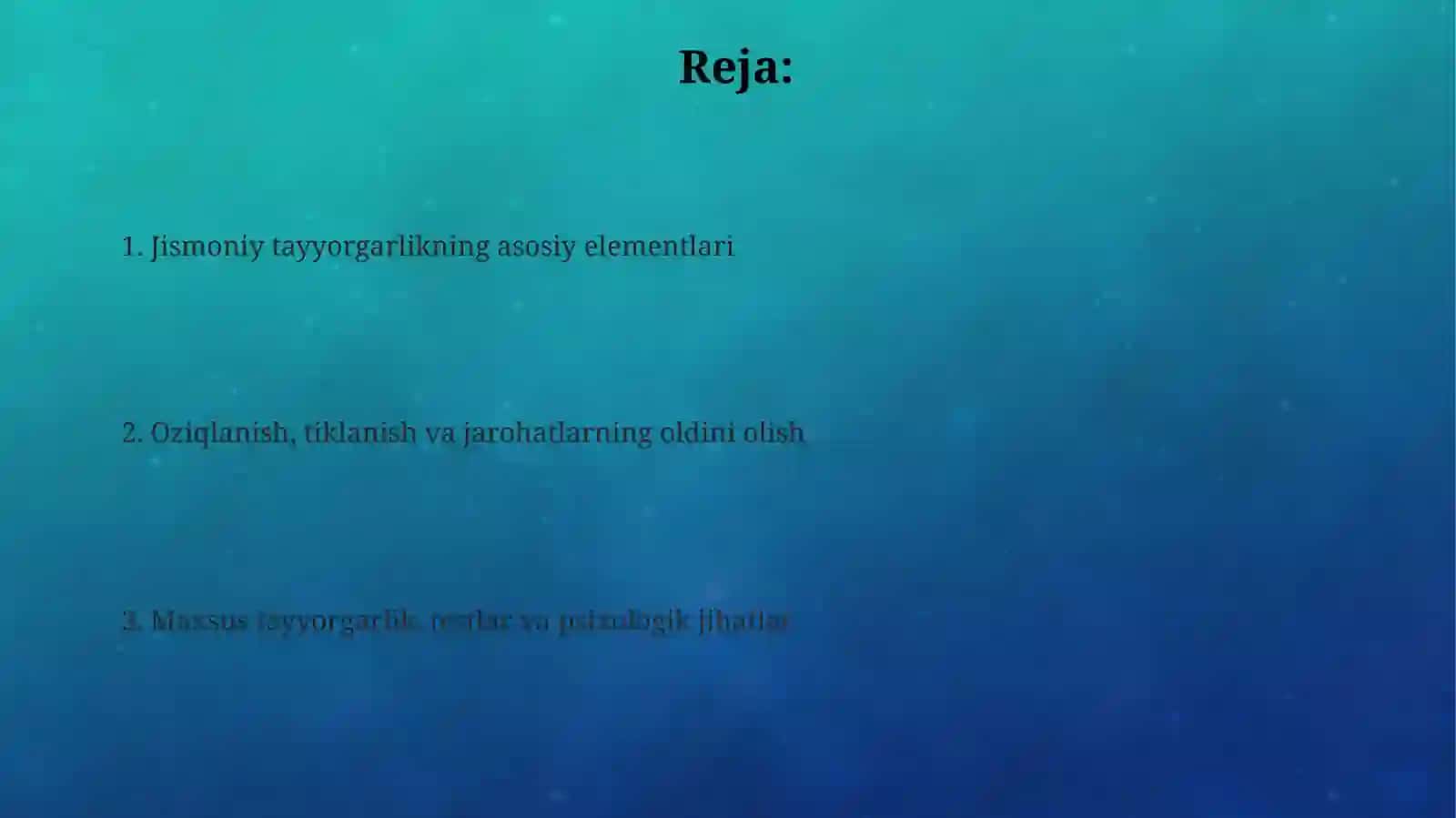 Umumiy jismoniy tayyorgarlik 2