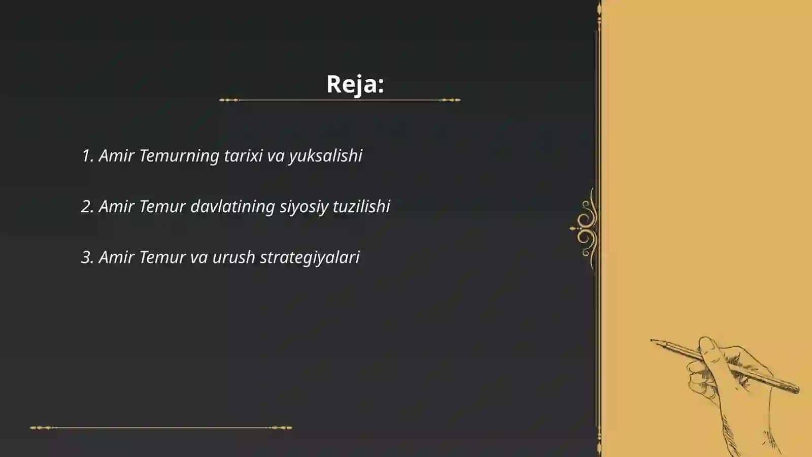 Oʻzbekistonning eng yangi tarixi fanidan tayyorlagan taqdimoti 2