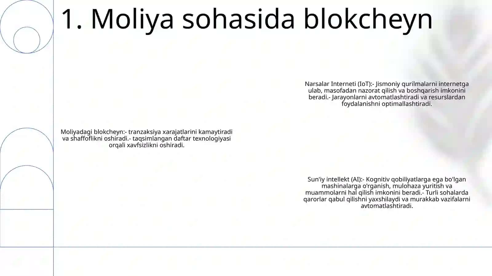 Moliya sohasida blokcheyn 2
