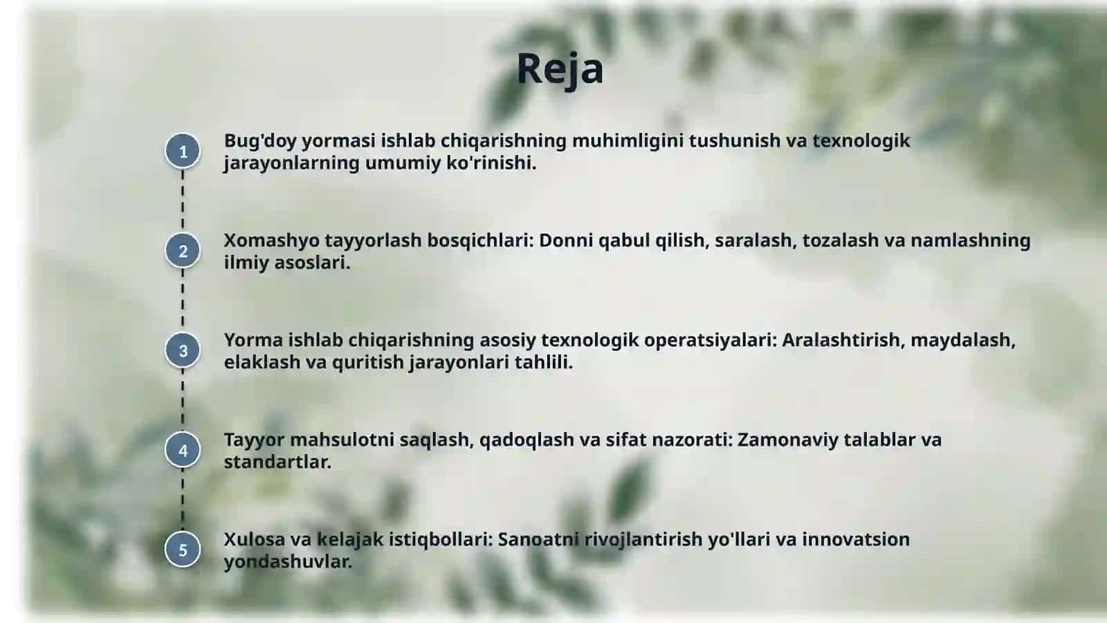 Bug'doy donidan yorma ishlab chiqarish  texnologiyasi 2