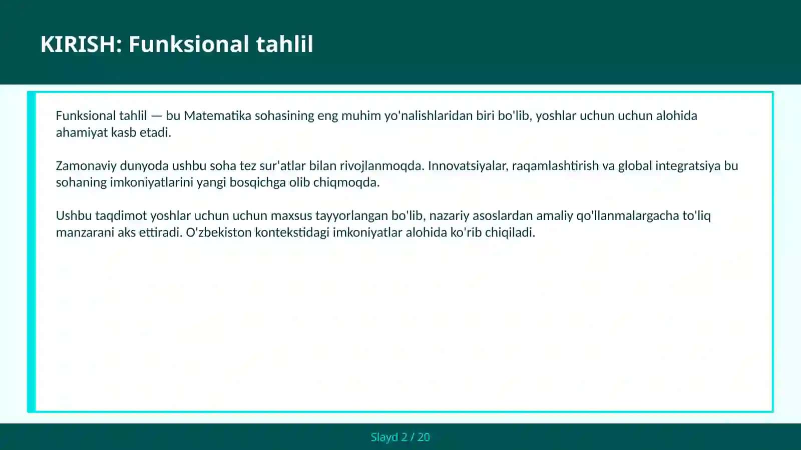 Funktsional tahlil 2