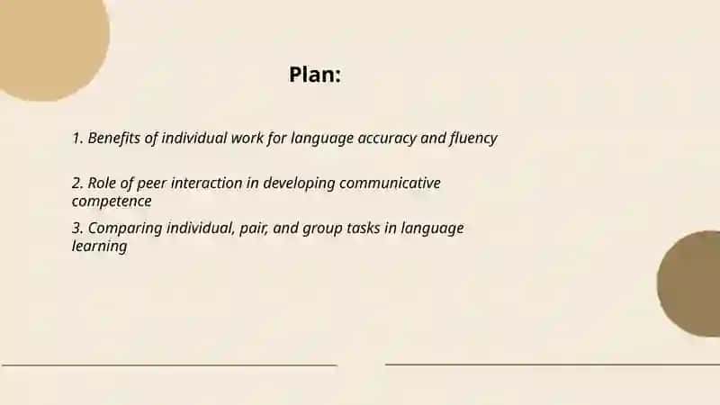 The role of individual work and varied interactions in Language learning 2