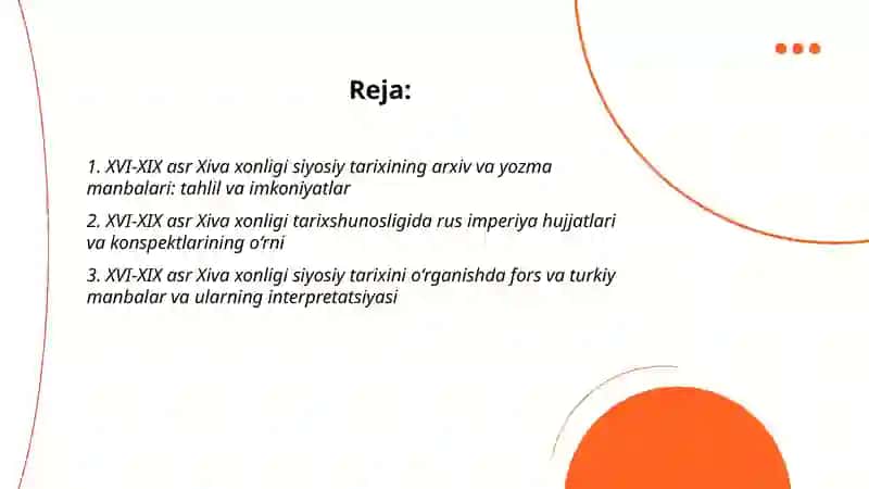 XVI-XIX asr Xiva xonligi siyosiy tarixining tarixshunosligi 2