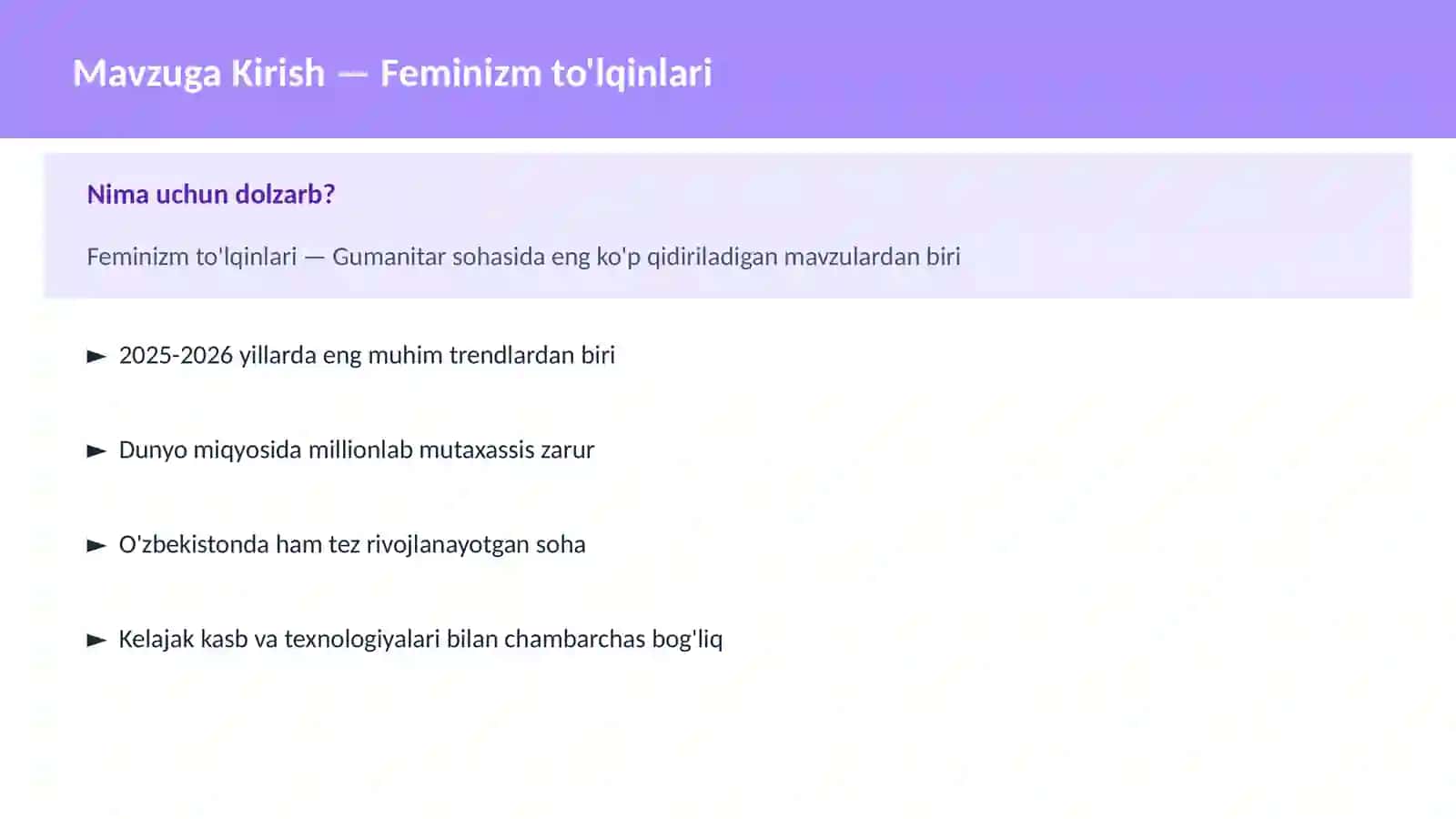 Feminizm to'lqinlari 2