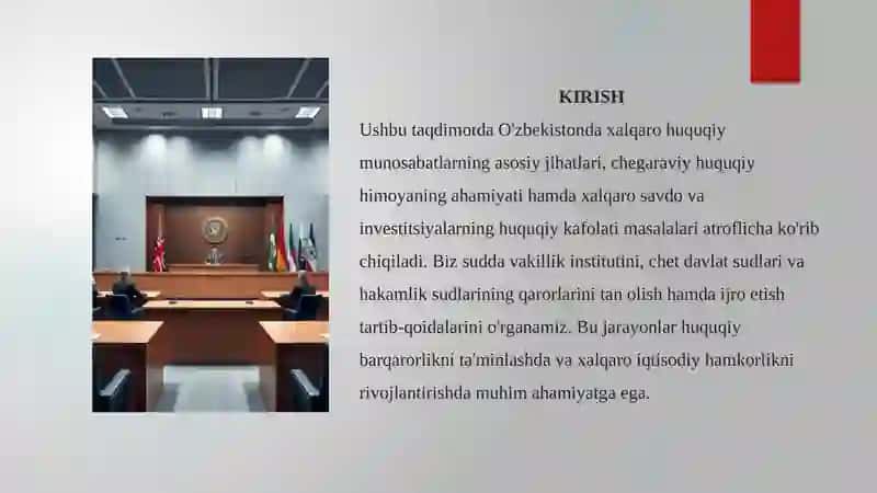 Chet Davlat Sudi va Hakamlik Sudi 2