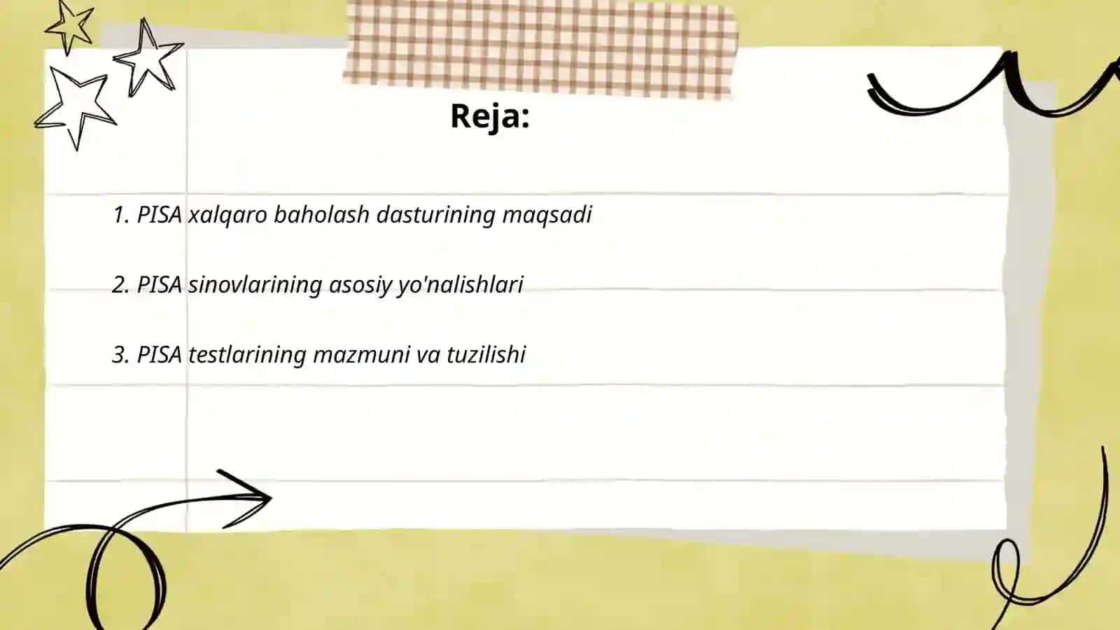 PISA xalqaro baholash dasturi mazmun va mohiyati 2