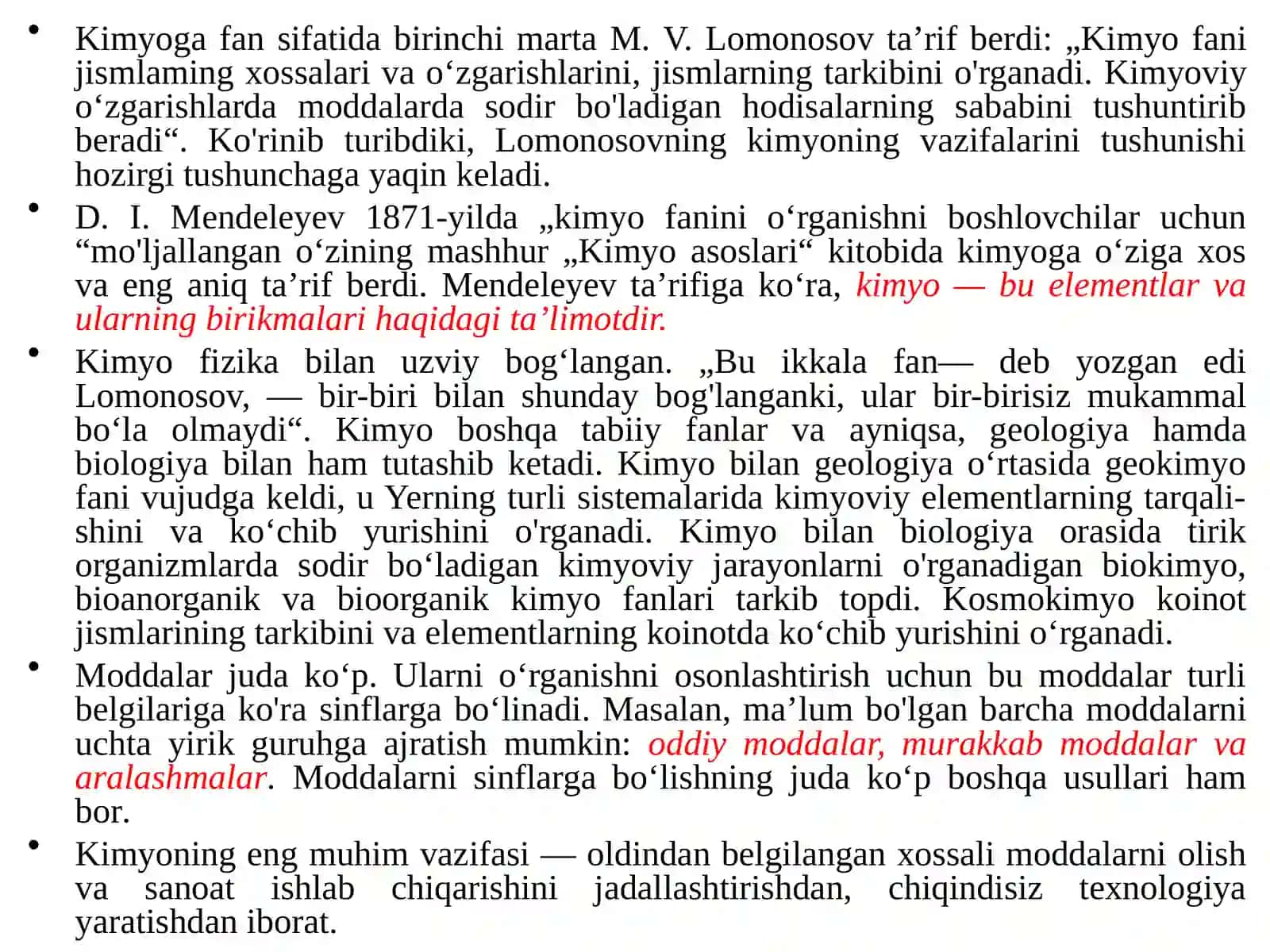 Kimyo ning maqsadlari va vazifasi 2