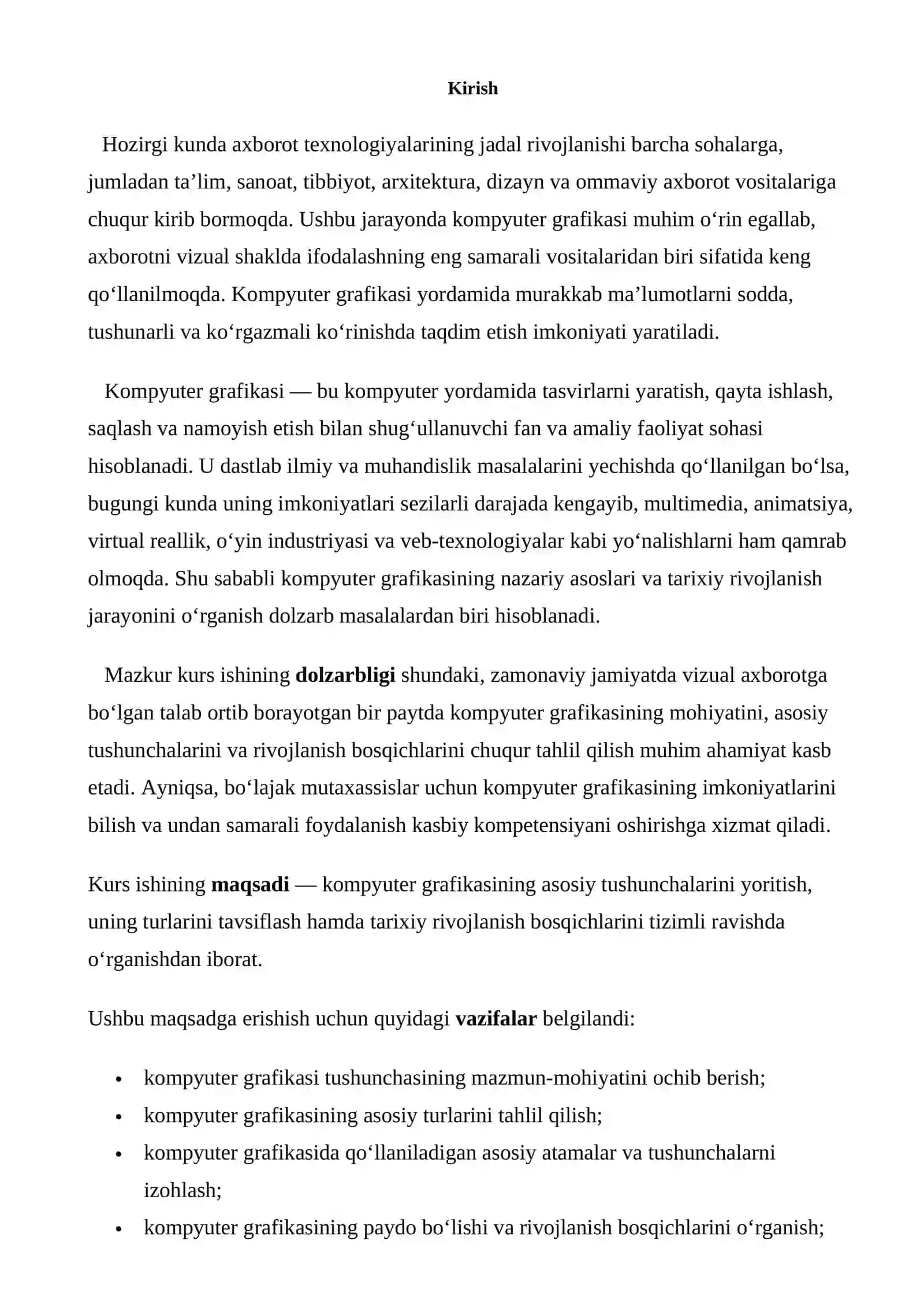 Kompyuter grafikasi nazariy 2