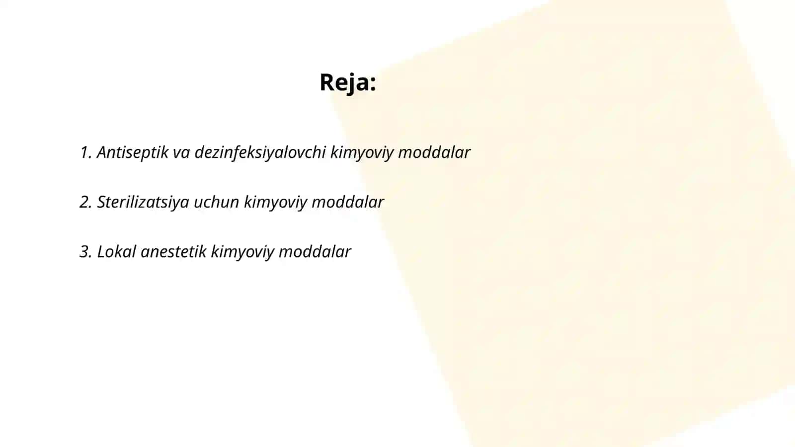 Tibbiy amaliyotda ishlatiladigan kimyoviy moddalar 2