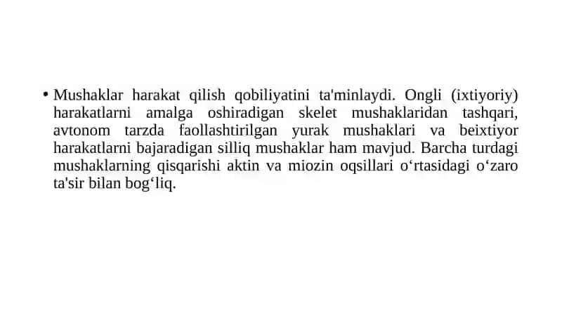 Yurak va mushak biokimyosi 2