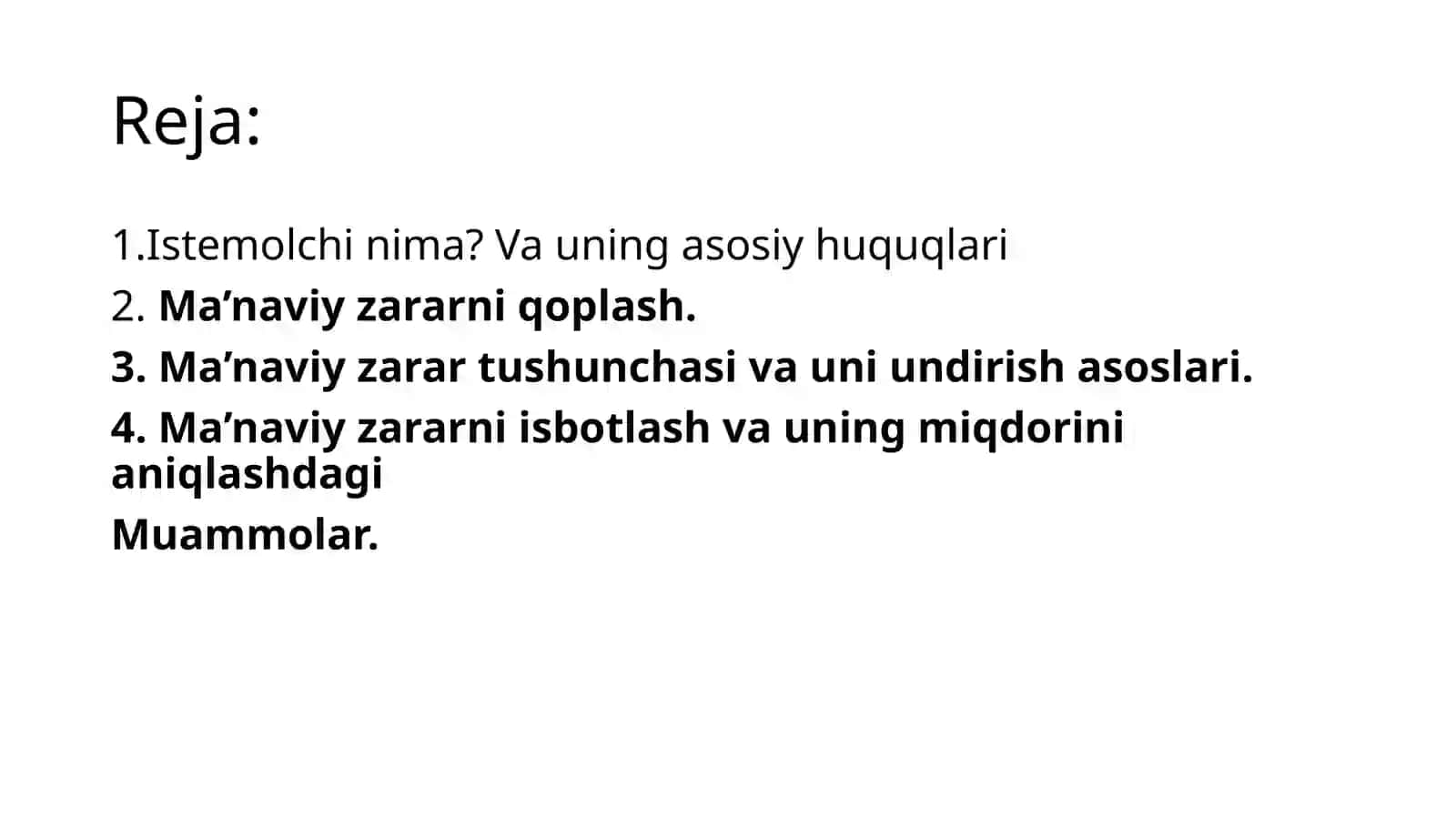 Ma’naviyzararni isbotlash 2