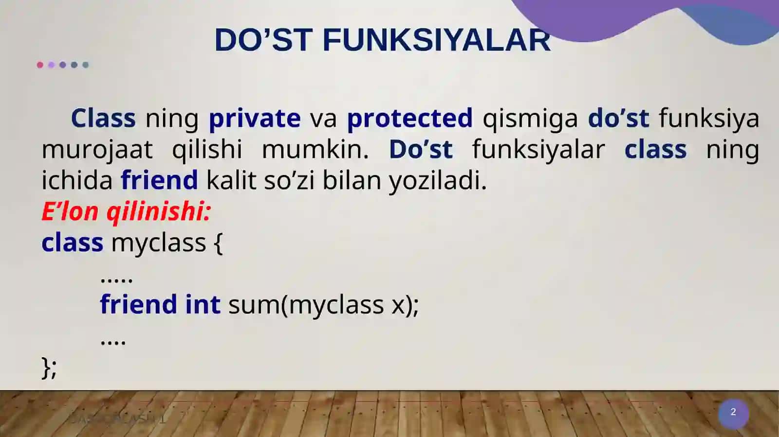 Vorislik nima? 2