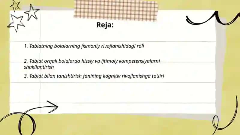 Tabiat bilan tanishtirish fanining fanlari 2