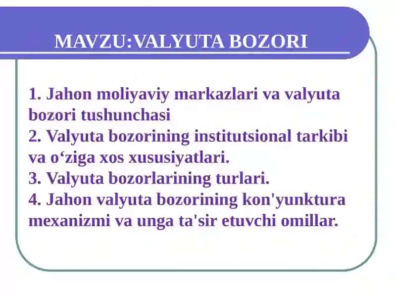 Valyuta bozori 2