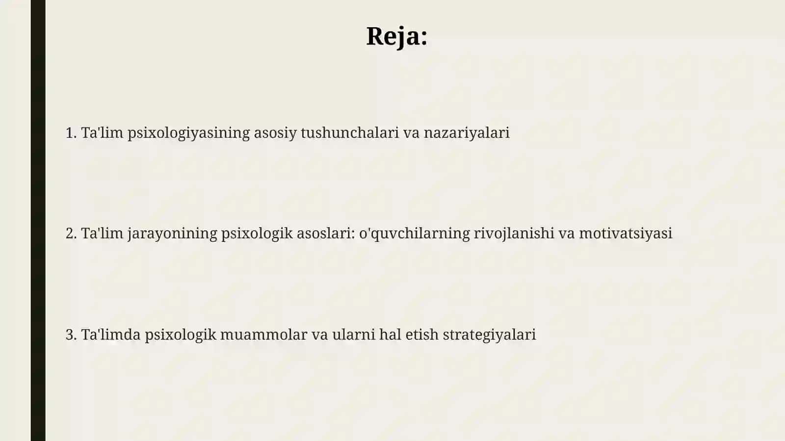 Ta'lim psixologiyasi 2