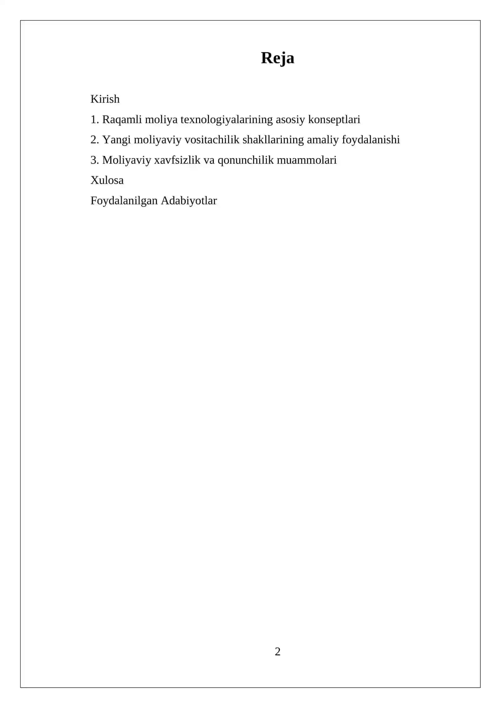 Yangi Moliyaviy Vositachilikning Yangi Shakllari 2