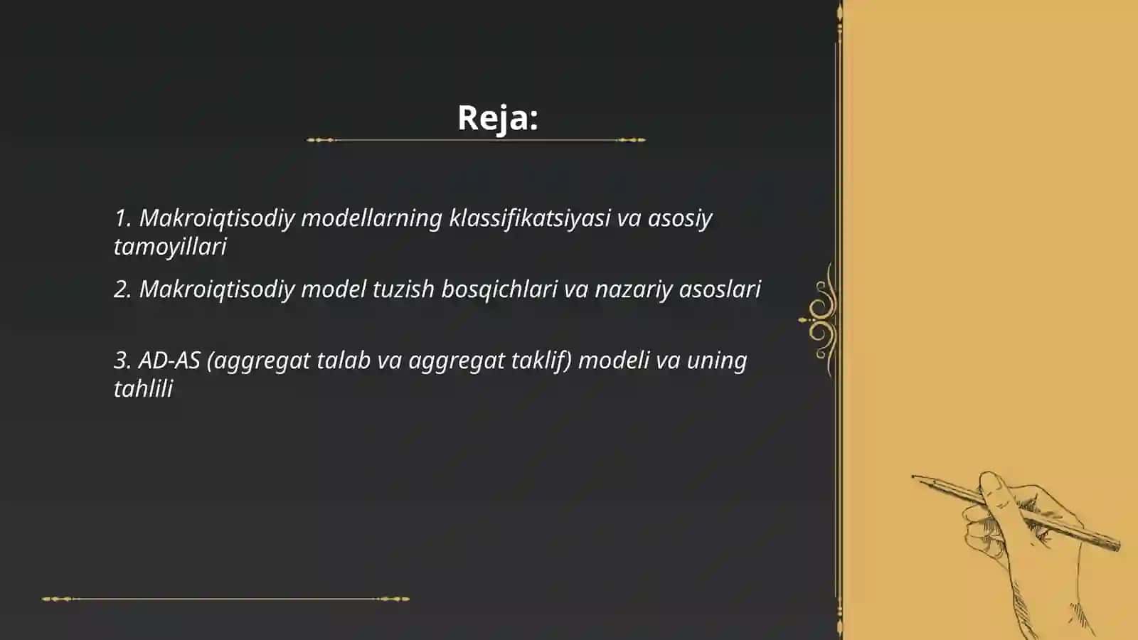 Makroiqtisodiy modellar va makroiqtisodiy tahlilda ulardan foydalanish 2