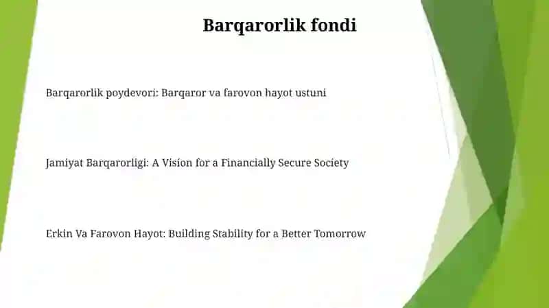 Iqtisodiy Farovonlik 2