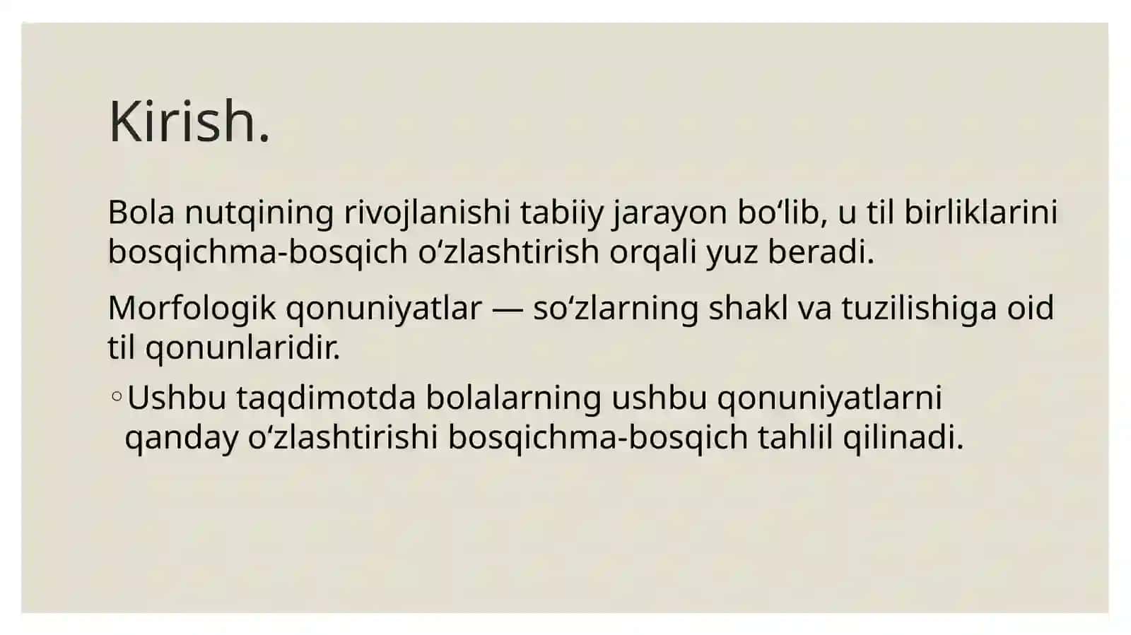 Morfologik qonuniyatlar 2