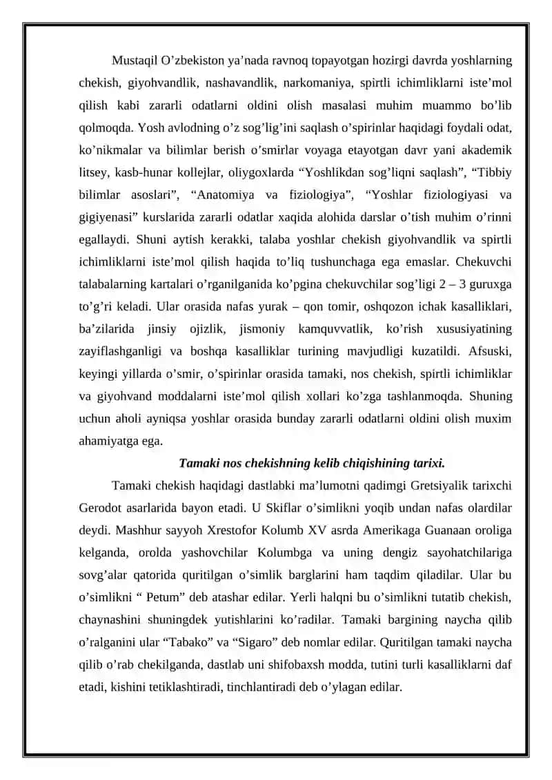 Zararli odatlar salomatlik kushandasi 2