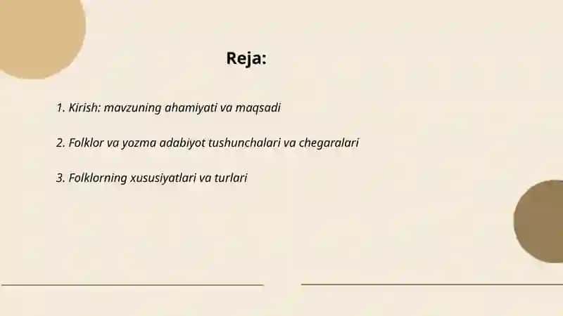 O'zbek folklori va yozma adabiyot hamkorligi haqida slayd 2