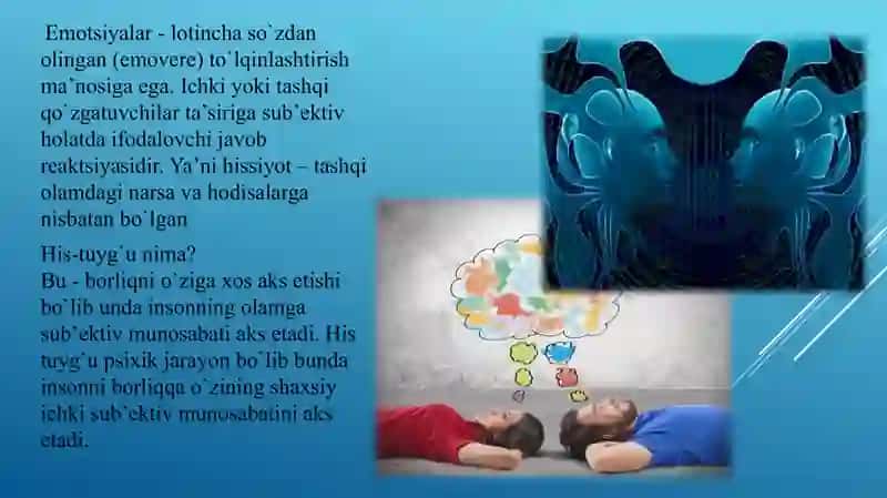 Emotsiya haqidagi psixologik nazariyalar 2