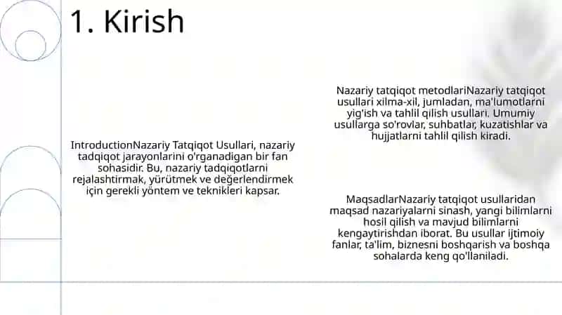 Nazariy Tatqiqot Usullari 2