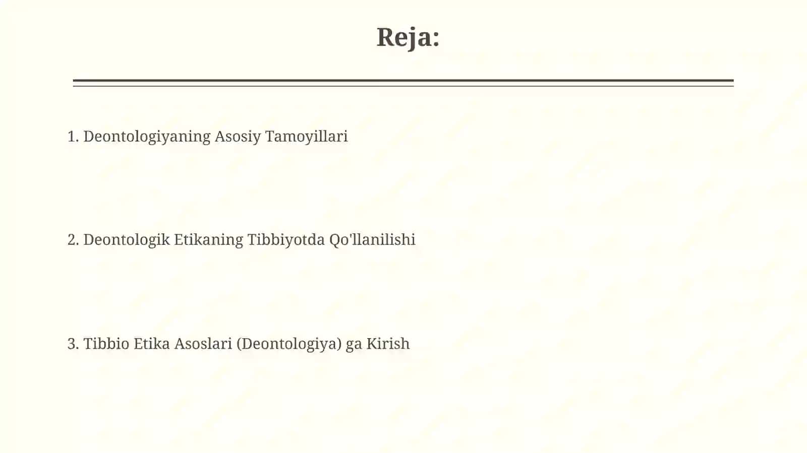 Tibbiy etika asoslari (diantalogiya) 2
