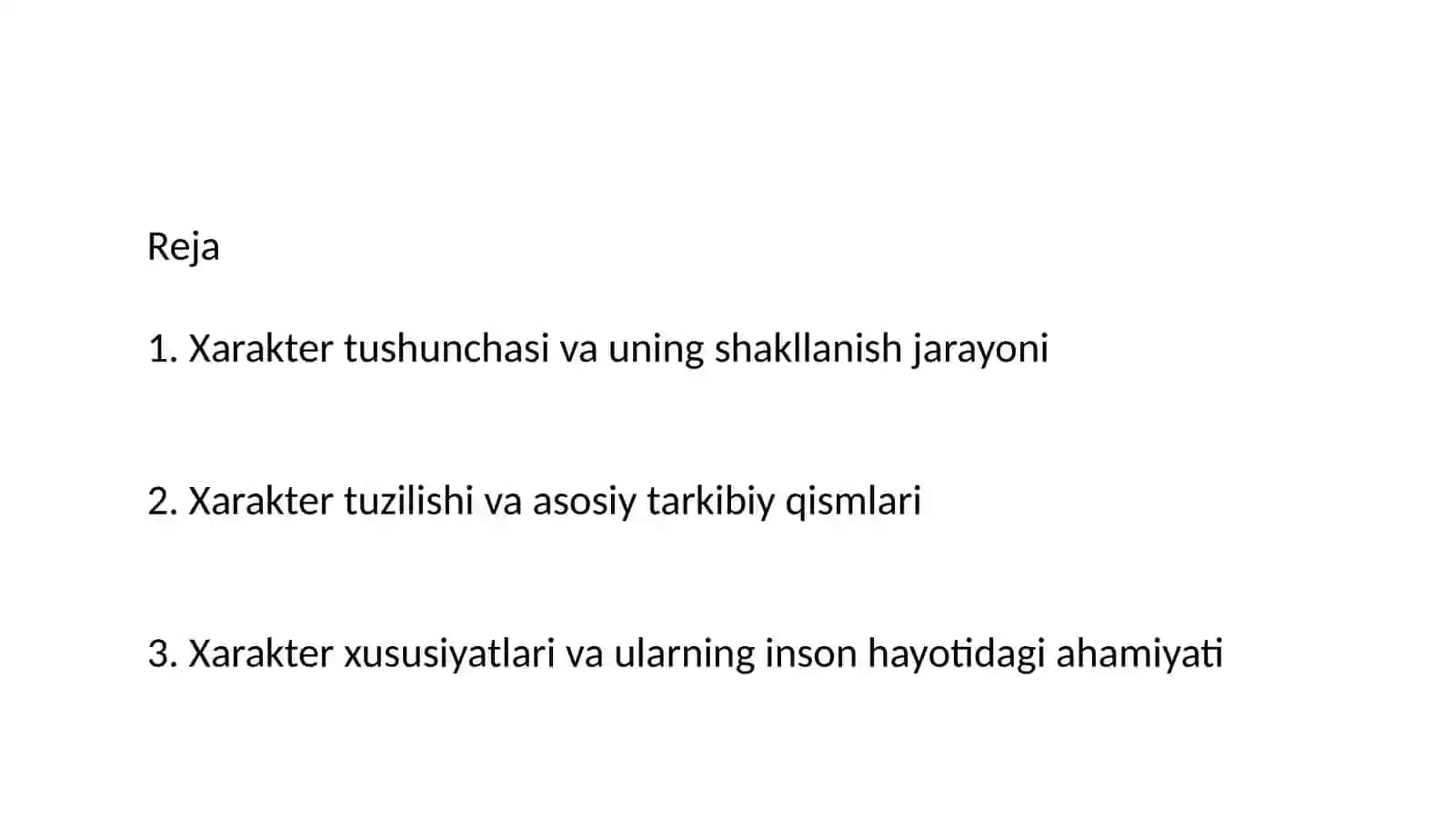 Xarakter tuzilishi va xususiyatlari 2