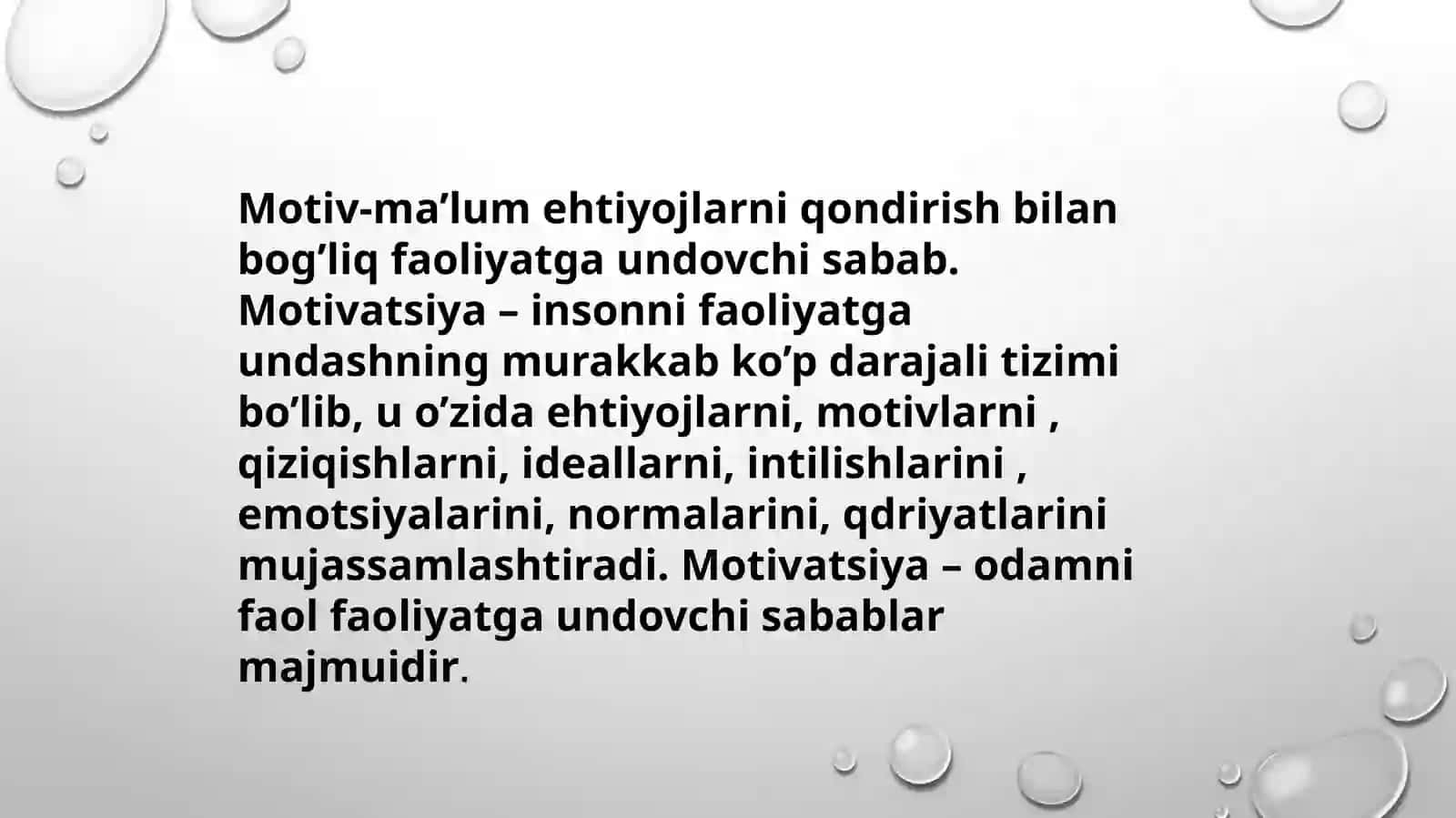 motiv, motivatsiya va hissiyot 2