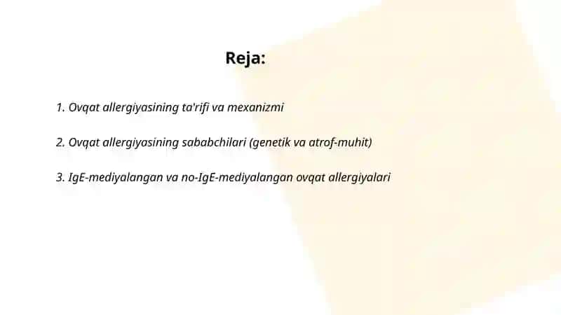 Ovqat allergiyasi 2