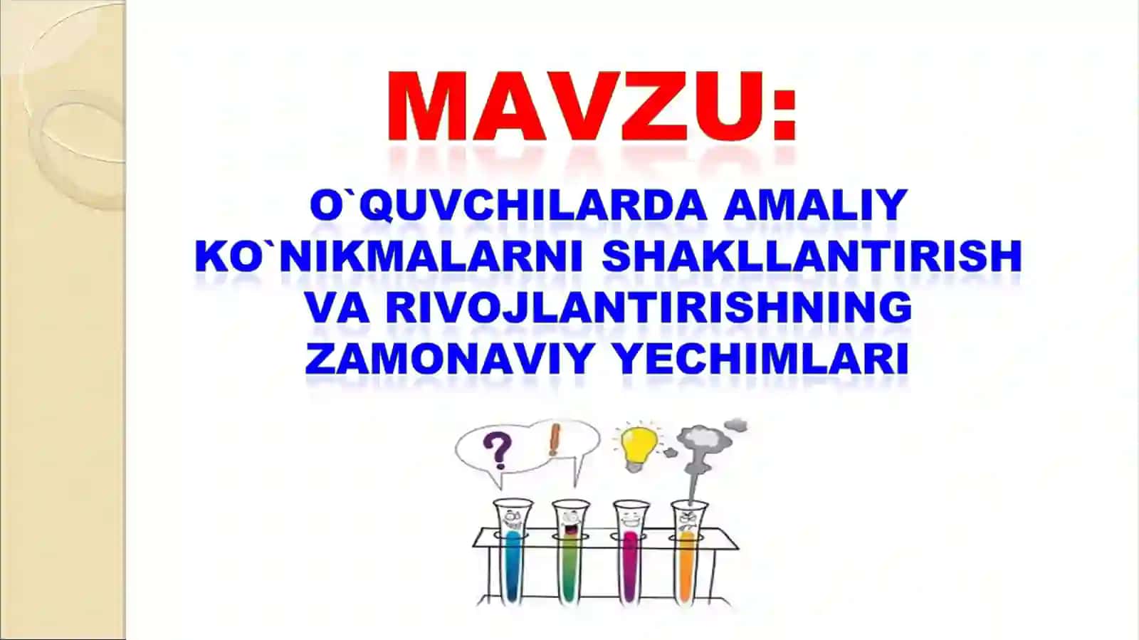 Kimyo fanidan ma`ruzachi darslar 2