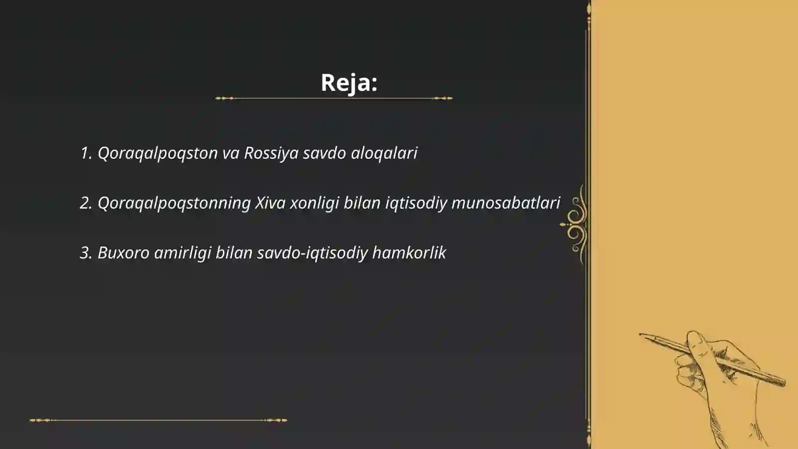 Qoraqalpoqstonning XVIII XIX asrdagi qo'shni xalqlar bilan savdo madaniy boglanishlari 2