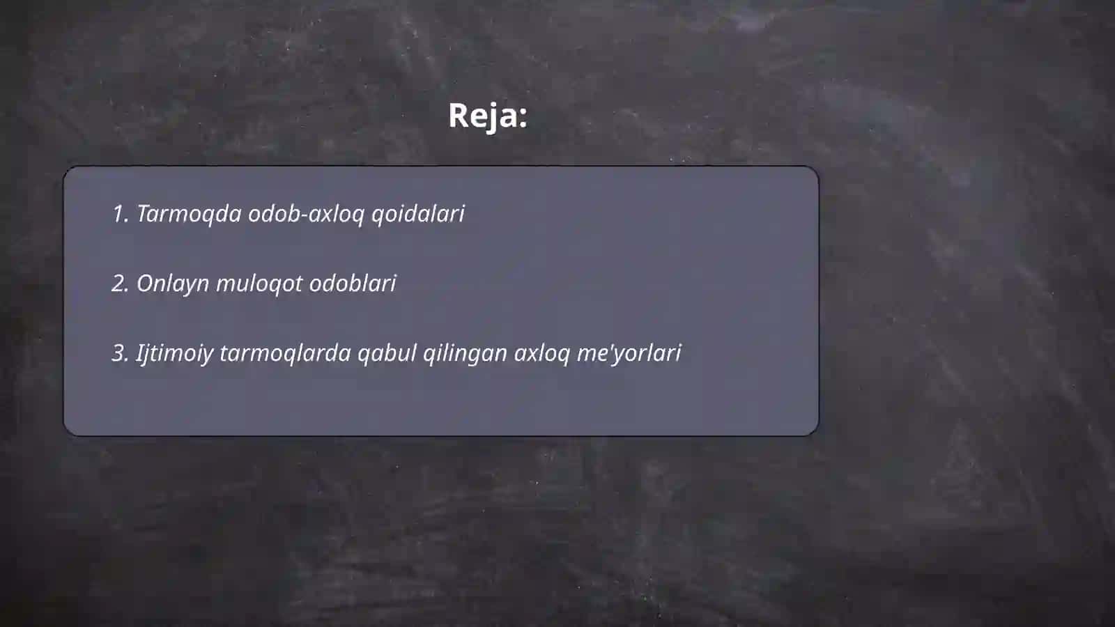 Tarmoqda odob-axloq qoidalari 2
