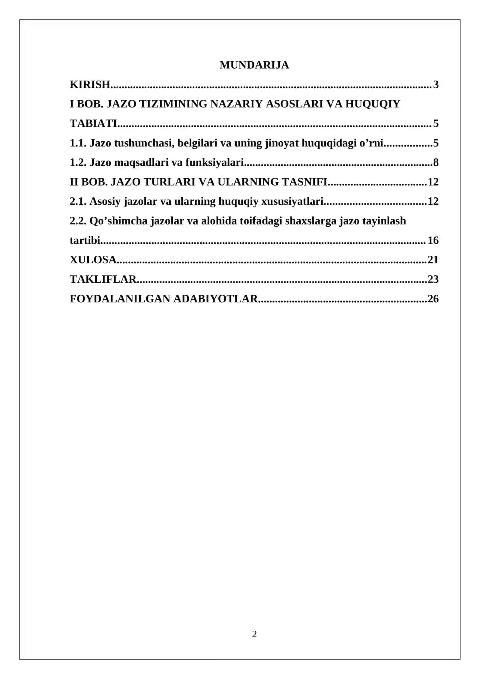JAZO TIZIMI VA UNING TURLARI 2