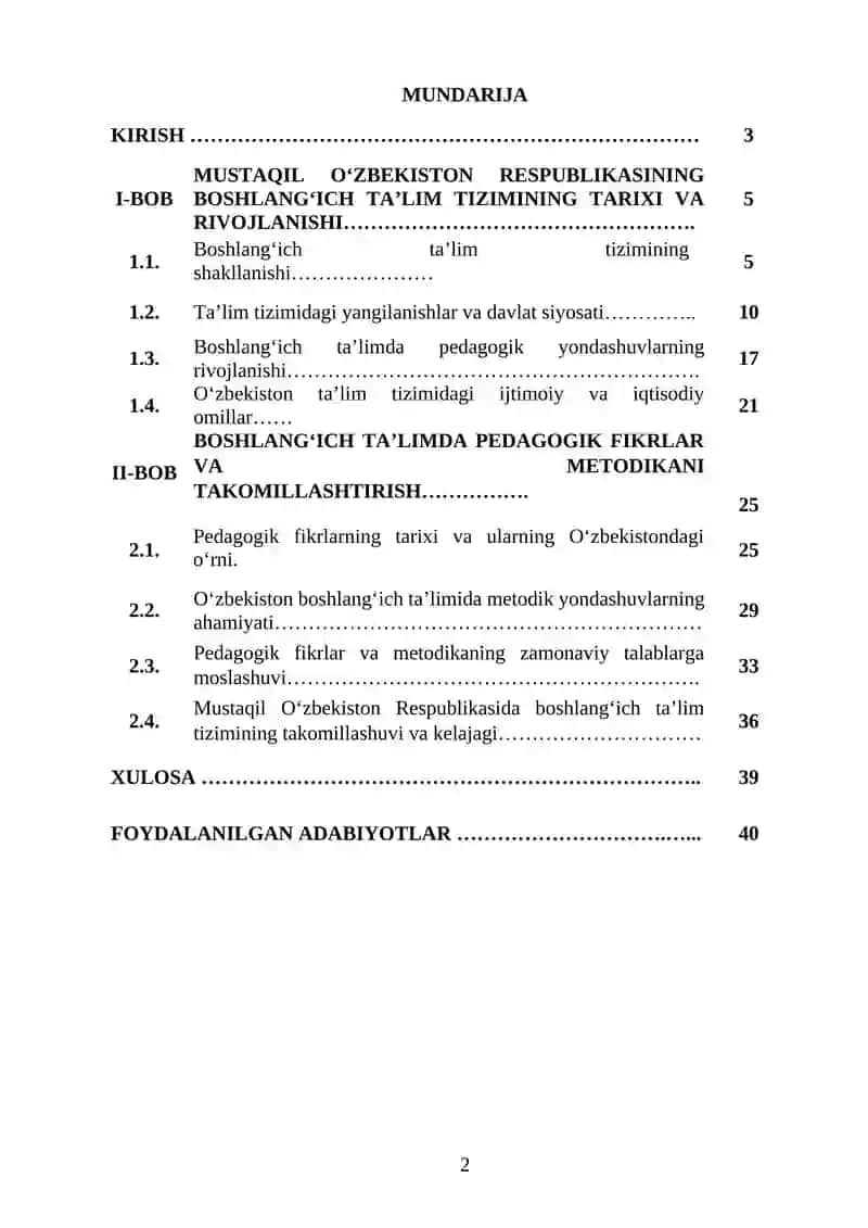 Boshlang‘ich ta’lim tizimining tarixi va rivojlanishi 2