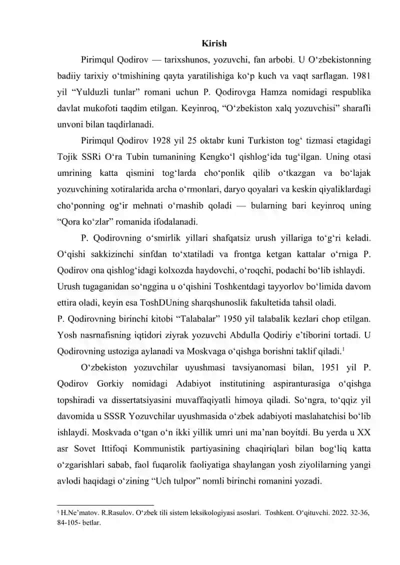 P.Qodirov ijodida Bobur mavzusi 2