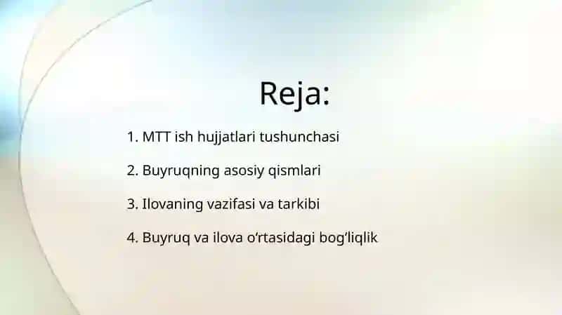 Maktabgacha ta’lim tashkilotlari ish hujjatlari, buyruq va ilova 2
